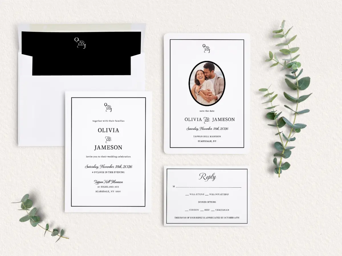Front of Save the Date Card