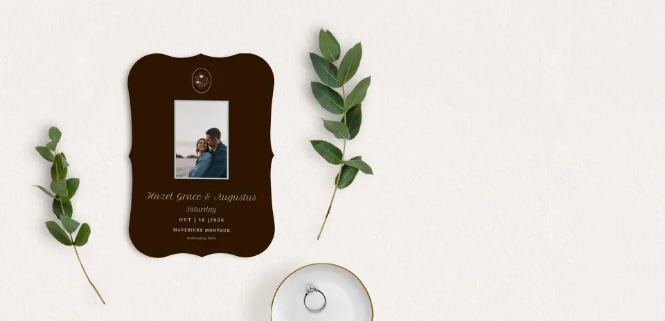 Save the Date Card with Optional Guest Addressing Service
