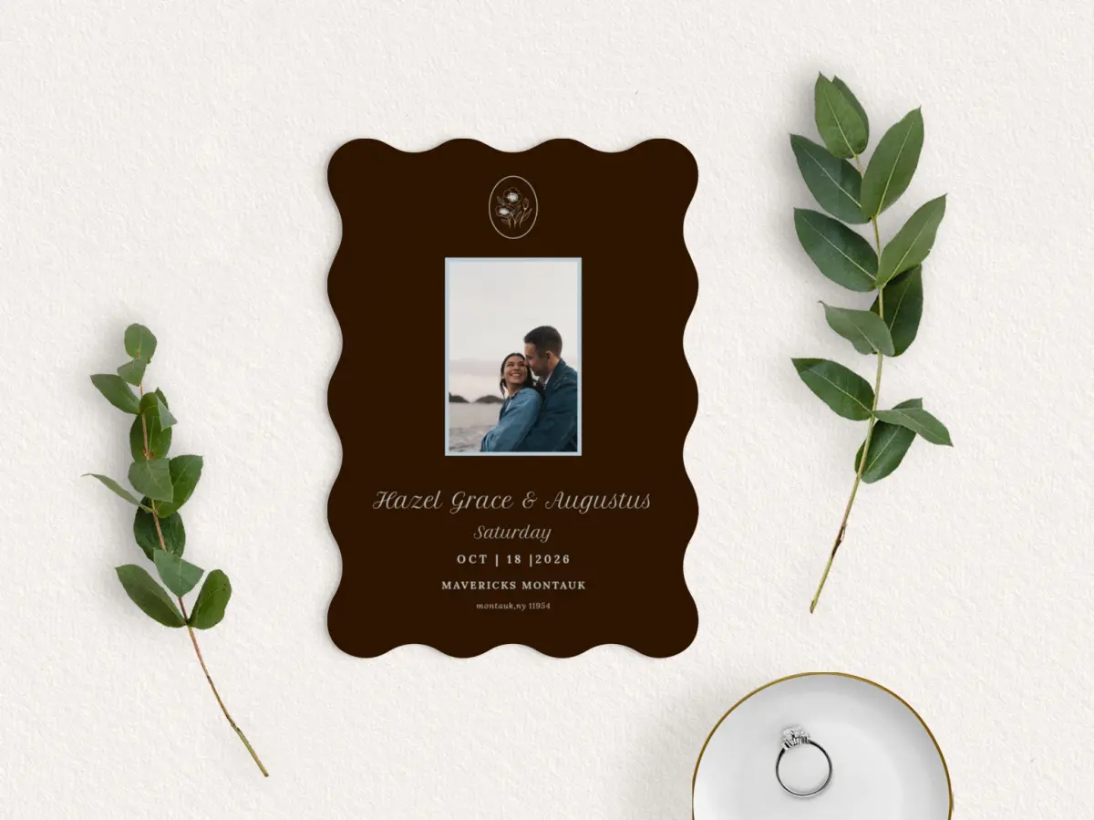 Save the Date Card with Optional Guest Addressing Service