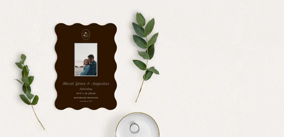 Save the Date Card with Optional Guest Addressing Service