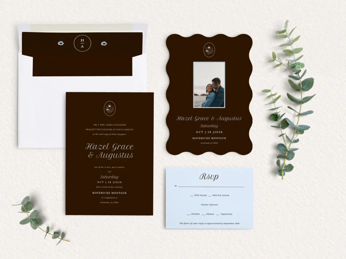 Front of Save the Date Card