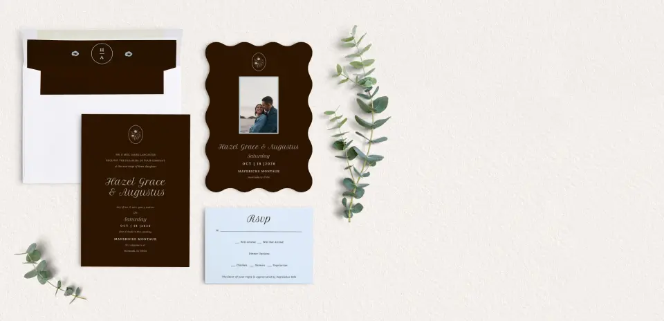 Front of Save the Date Card
