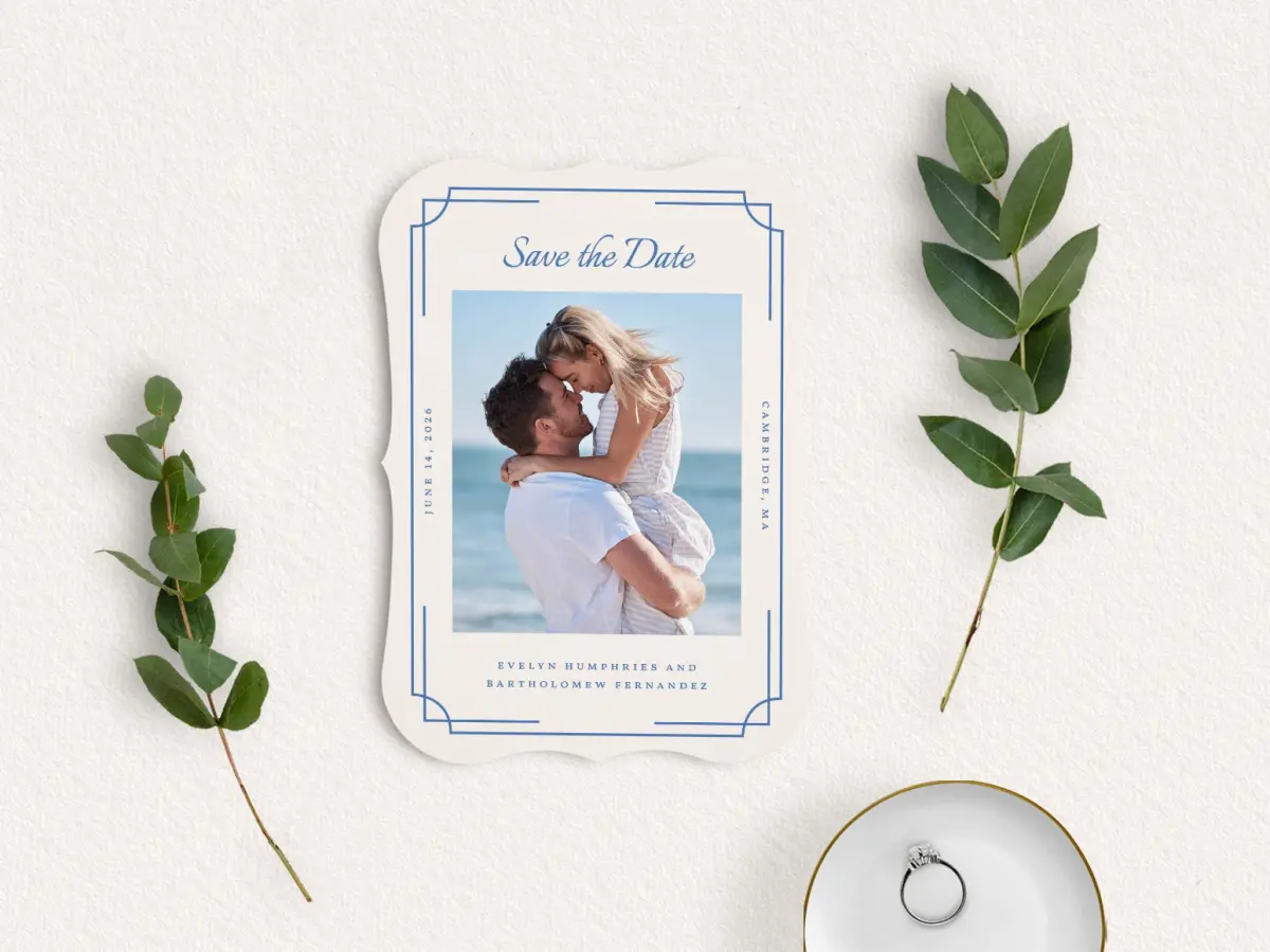 Save the Date Card with Optional Guest Addressing Service