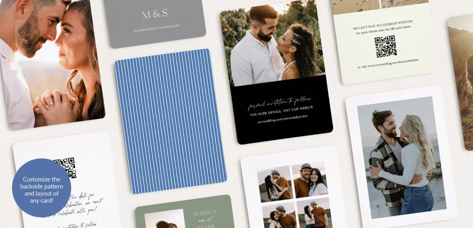 Back of Save the Date Card