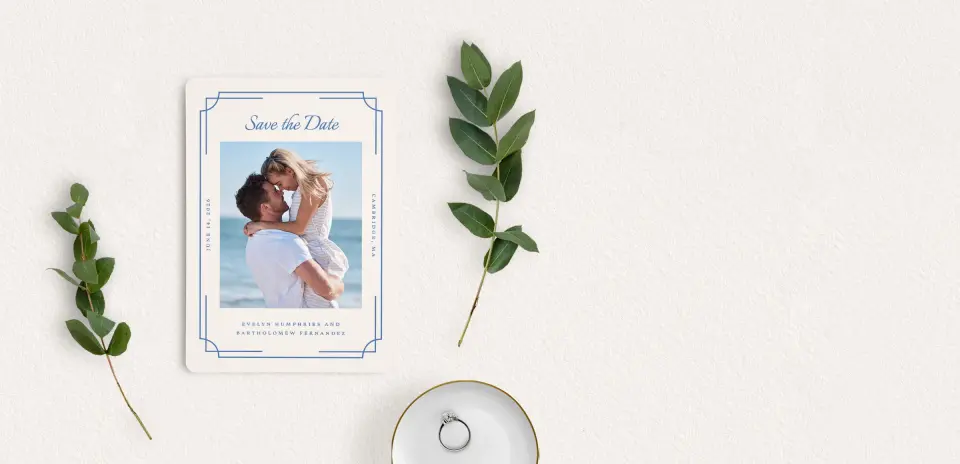 Save the Date Card with Optional Guest Addressing Service