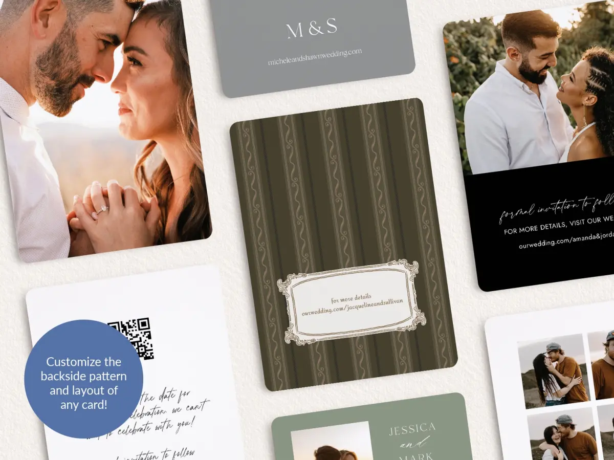 Back of Save the Date Card