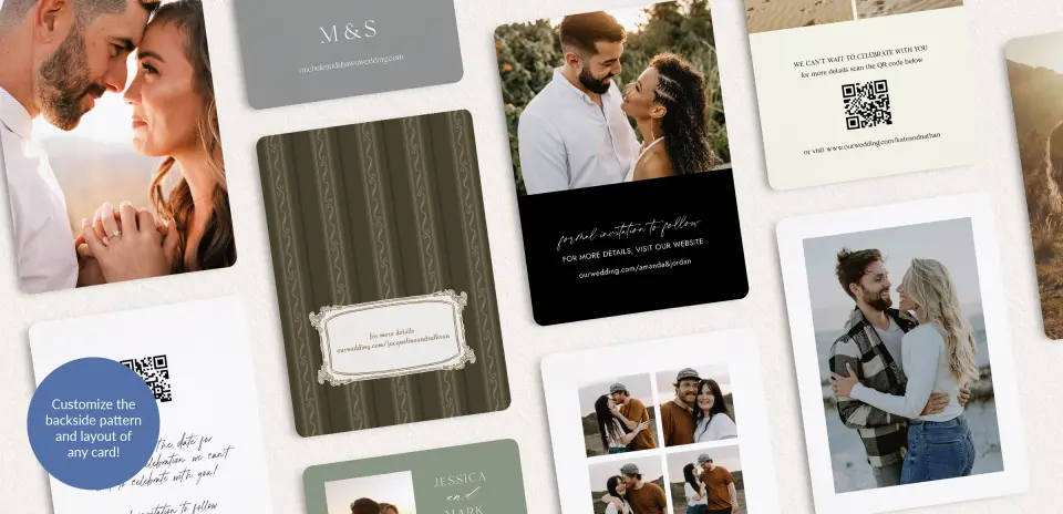 Back of Save the Date Card