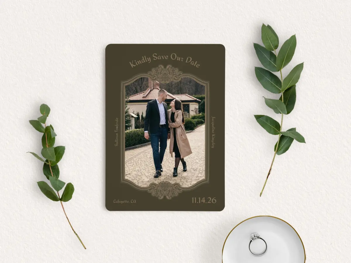 Save the Date Card with Optional Guest Addressing Service