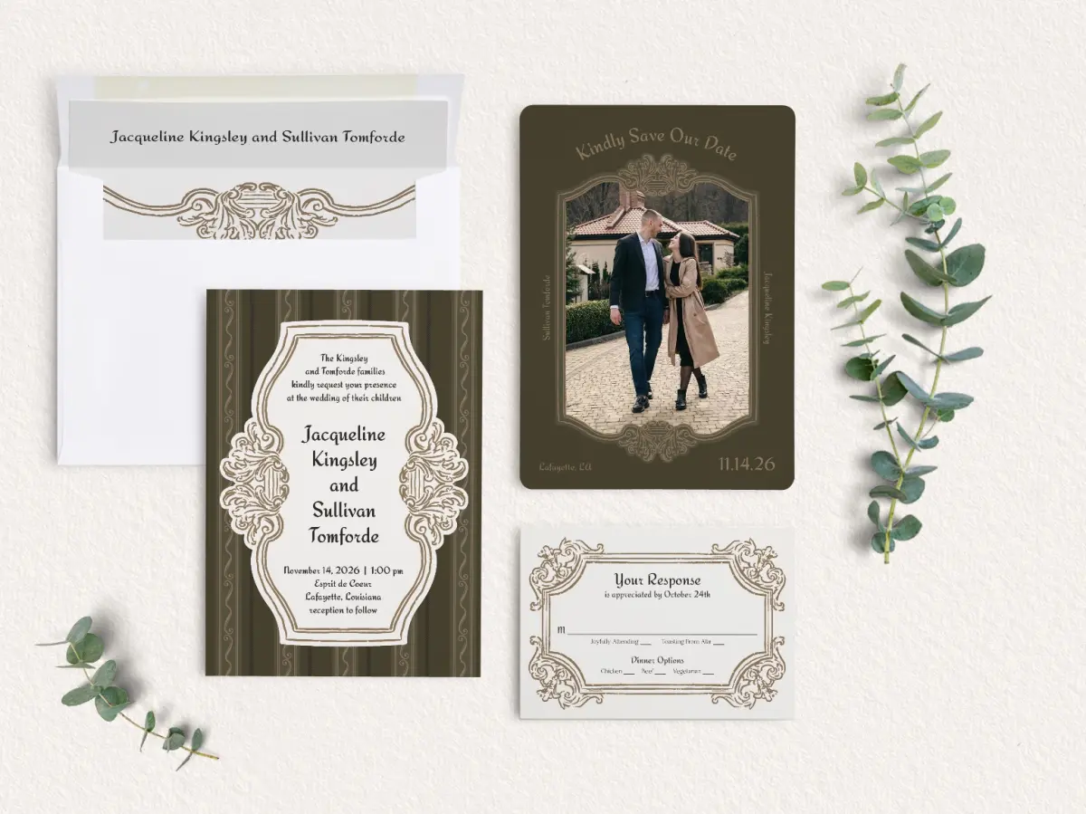 Front of Save the Date Card