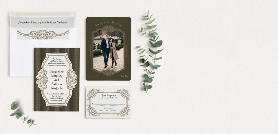 Front of Save the Date Card