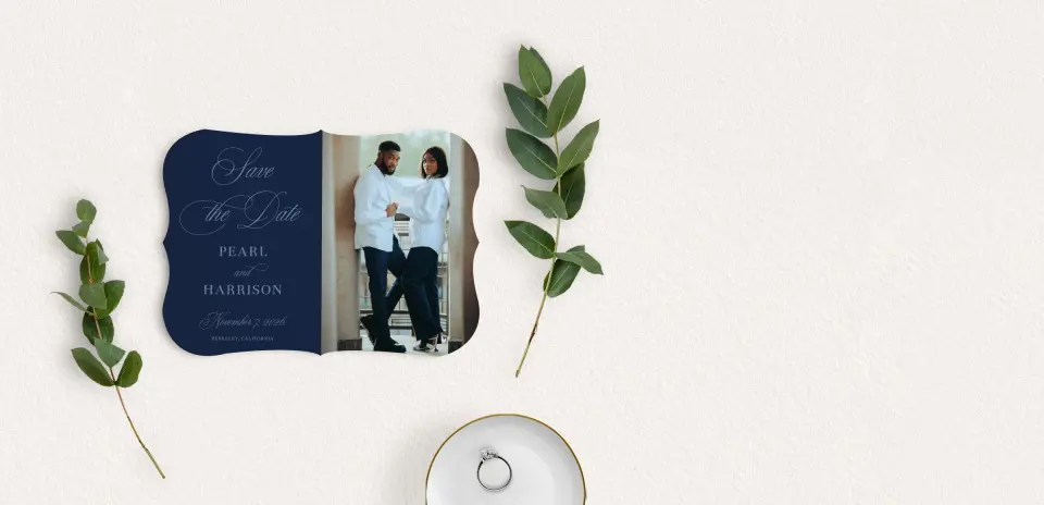 Save the Date Card with Optional Guest Addressing Service