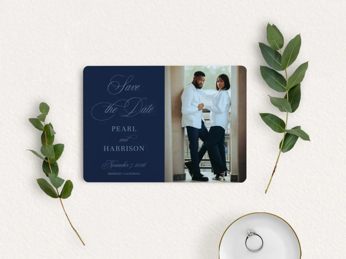 Save the Date Card with Optional Guest Addressing Service