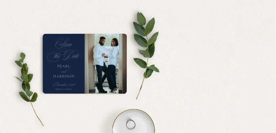 Save the Date Card with Optional Guest Addressing Service