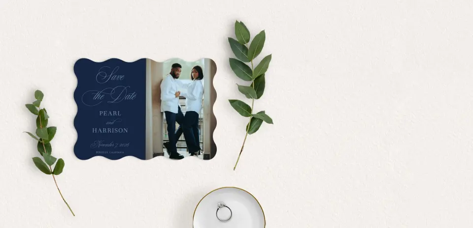 Save the Date Card with Optional Guest Addressing Service