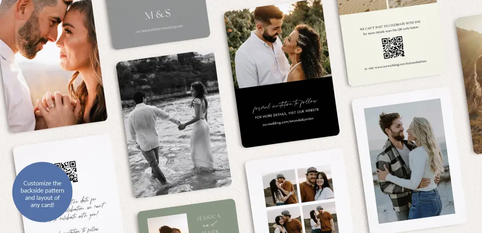 Back of Save the Date Card