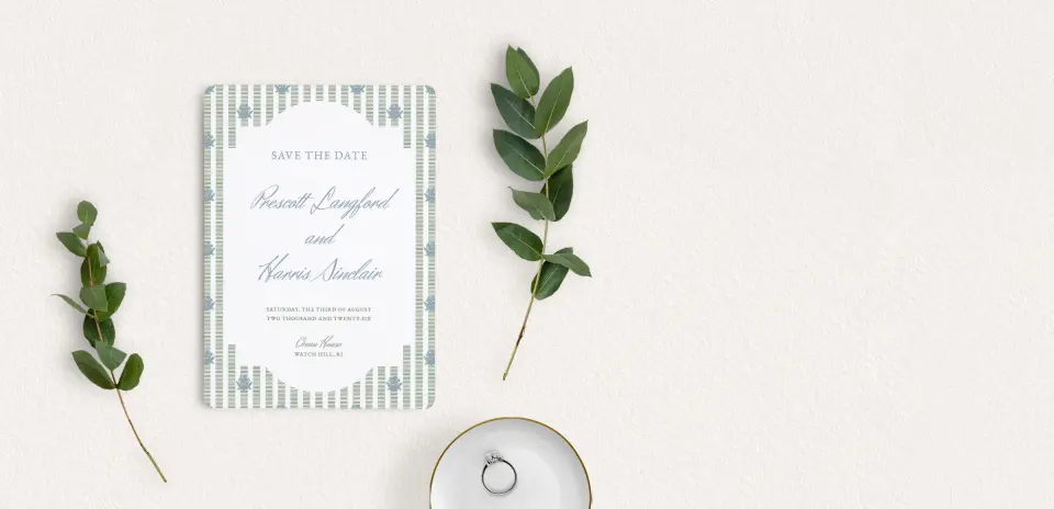 Save the Date Card with Optional Guest Addressing Service