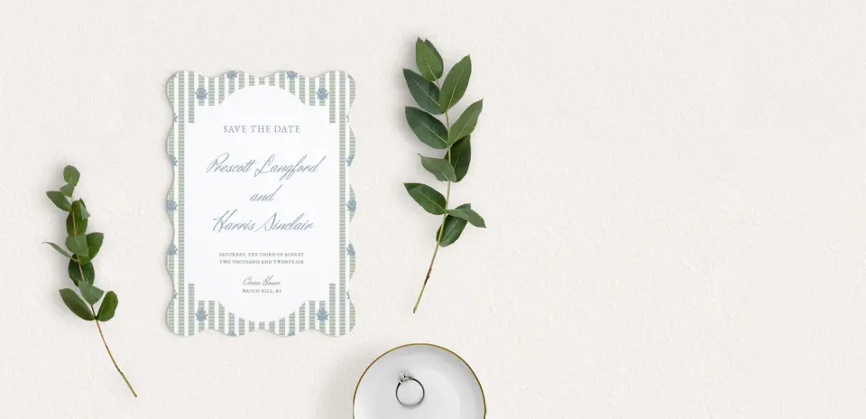 Save the Date Card with Optional Guest Addressing Service