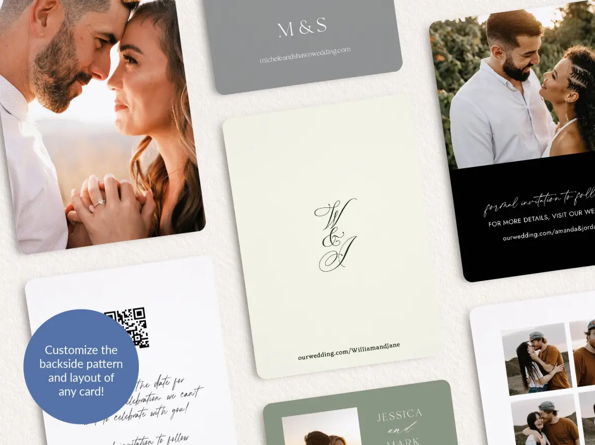 Back of Save the Date Card