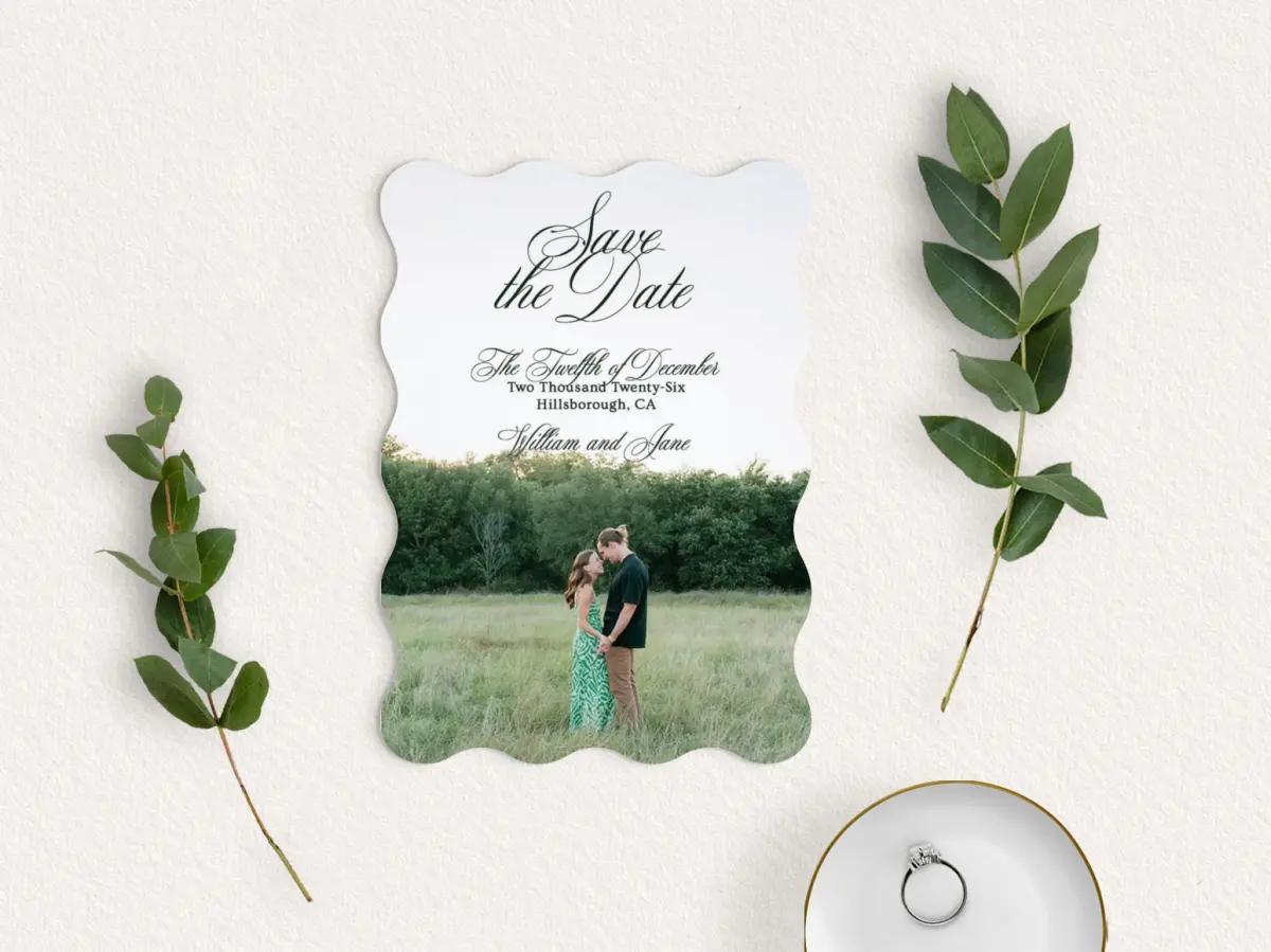Save the Date Card with Optional Guest Addressing Service