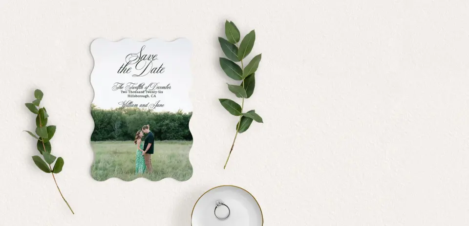 Save the Date Card with Optional Guest Addressing Service