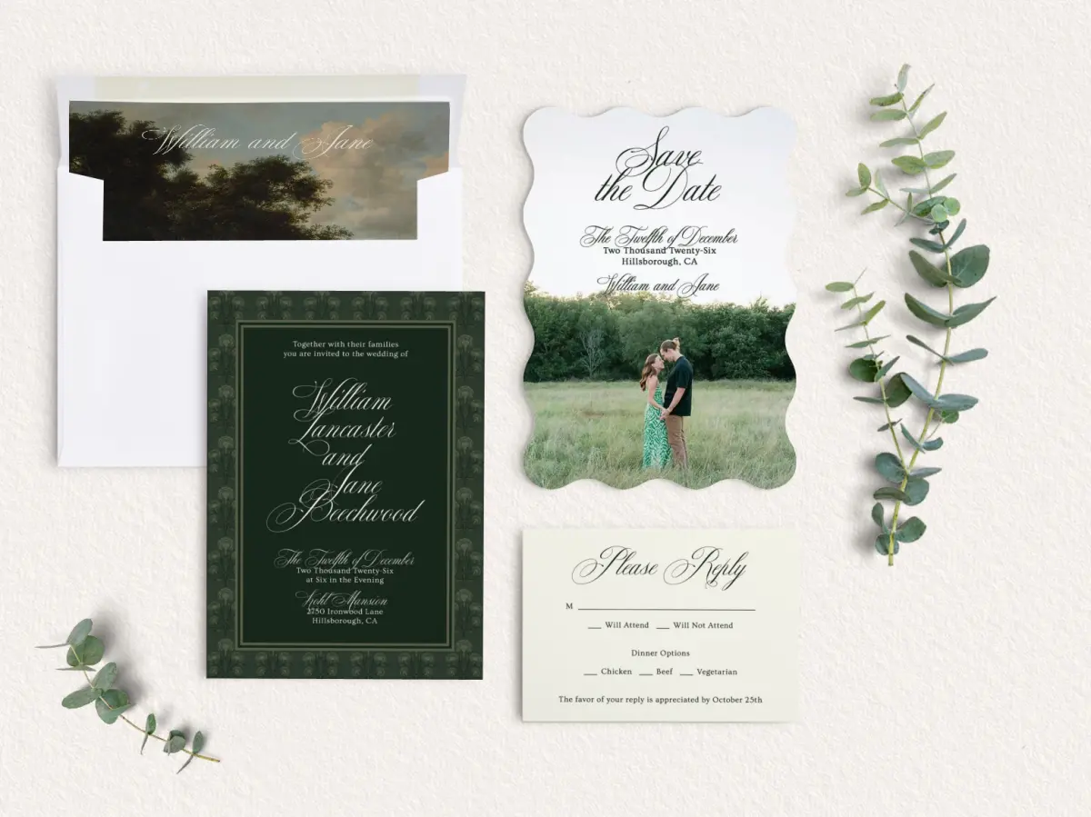 Front of Save the Date Card