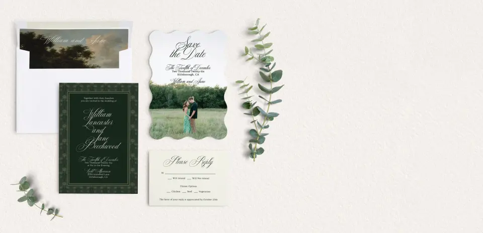 Front of Save the Date Card