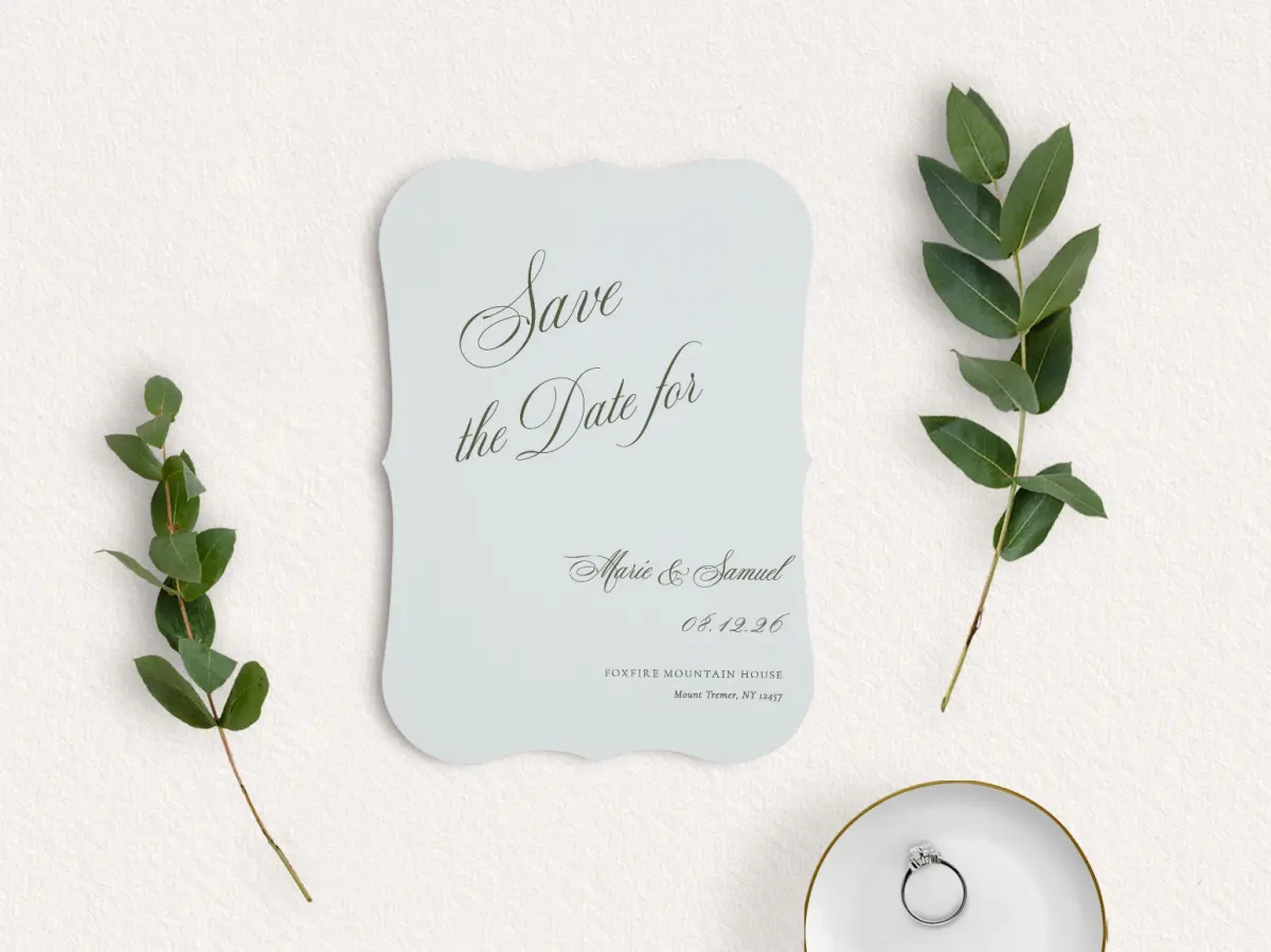 Save the Date Card with Optional Guest Addressing Service
