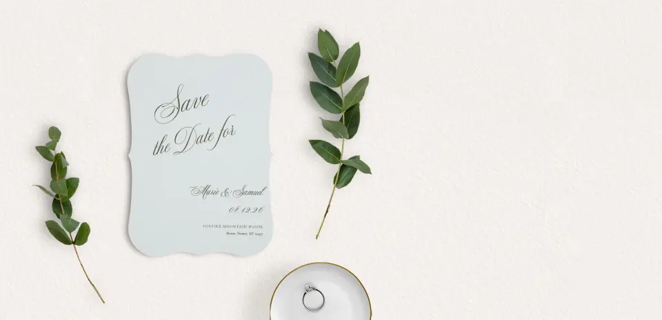 Save the Date Card with Optional Guest Addressing Service