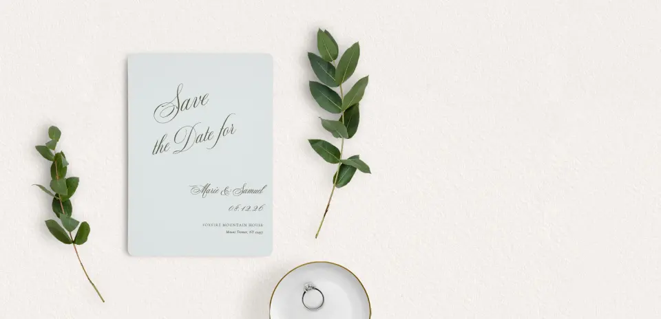 Save the Date Card with Optional Guest Addressing Service