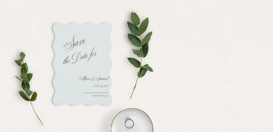 Save the Date Card with Optional Guest Addressing Service