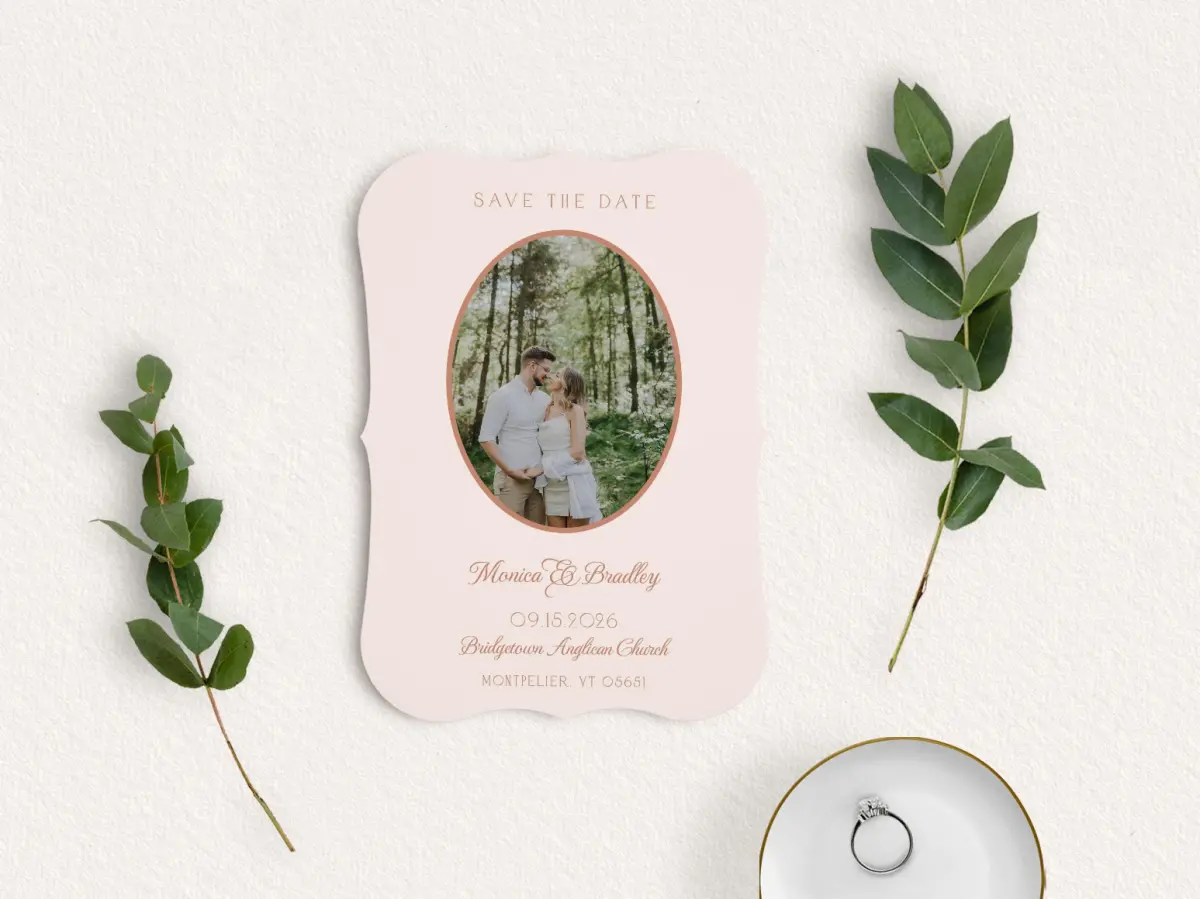 Save the Date Card with Optional Guest Addressing Service