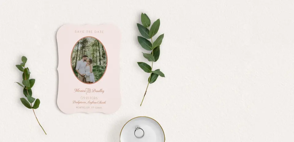Save the Date Card with Optional Guest Addressing Service