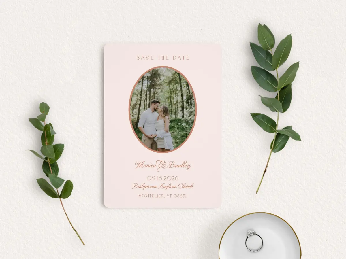 Save the Date Card with Optional Guest Addressing Service