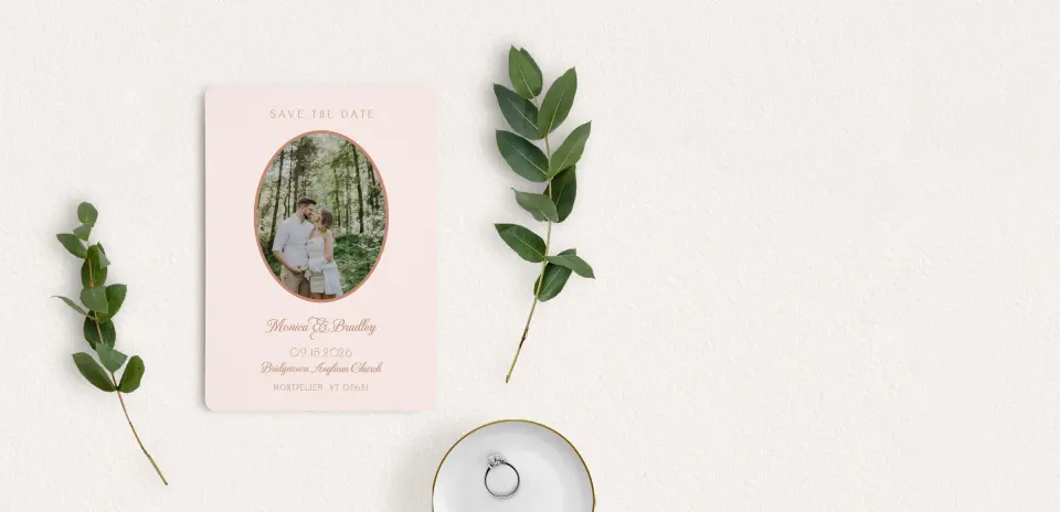 Save the Date Card with Optional Guest Addressing Service