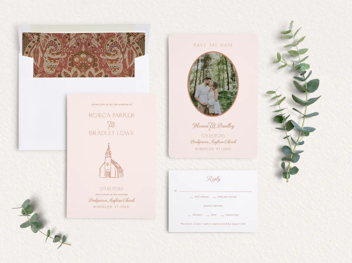 Front of Save the Date Card