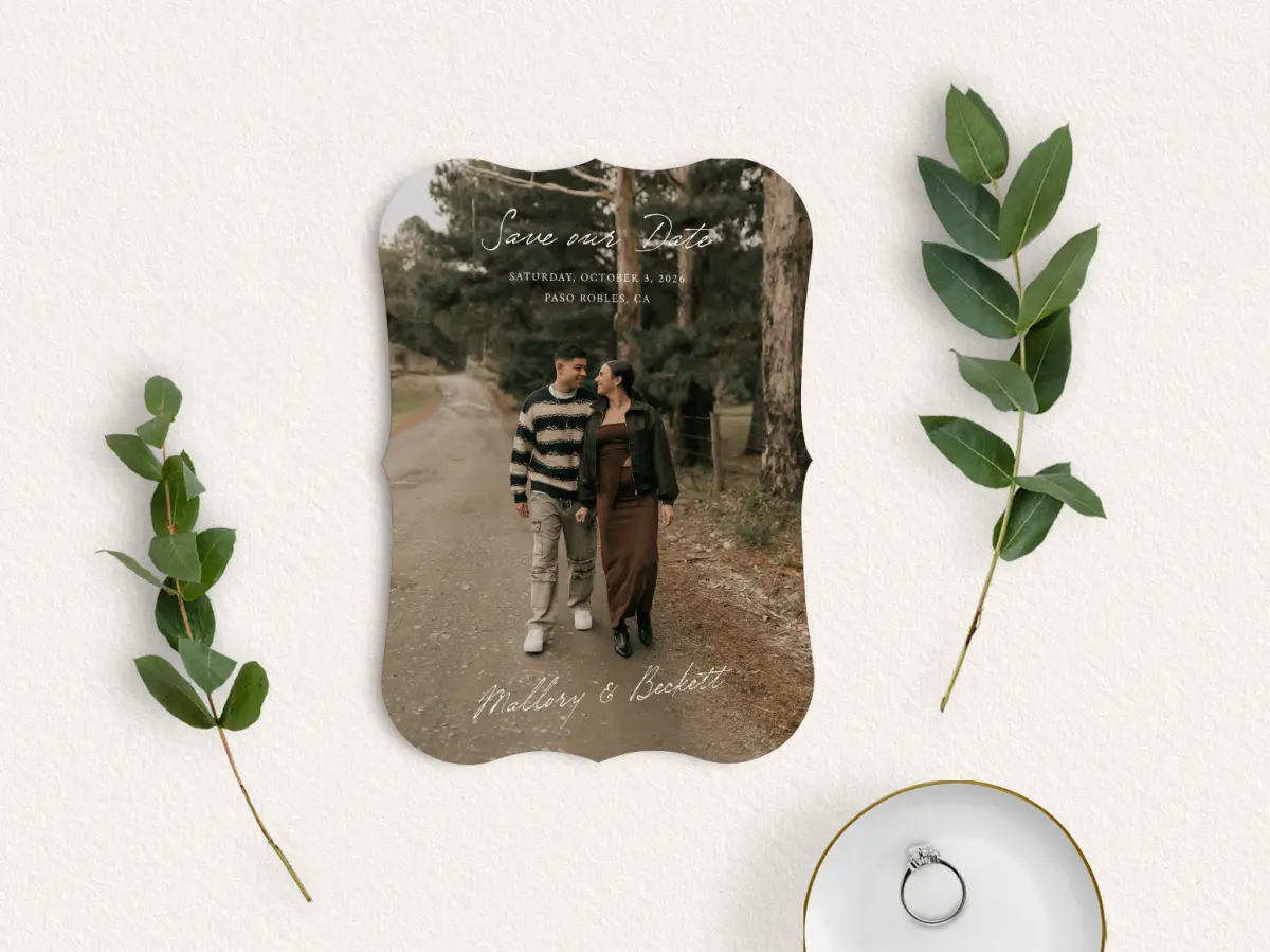 Save the Date Card with Optional Guest Addressing Service
