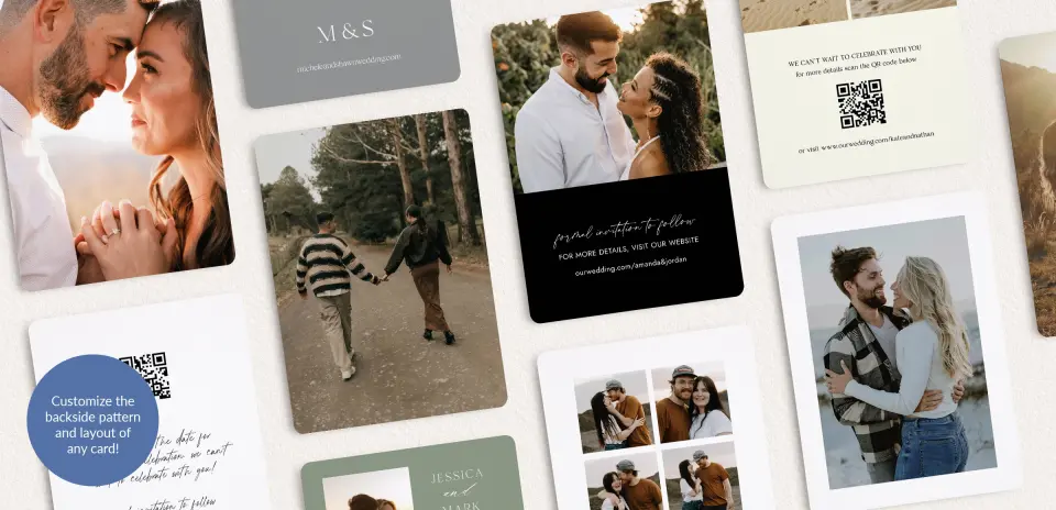 Back of Save the Date Card