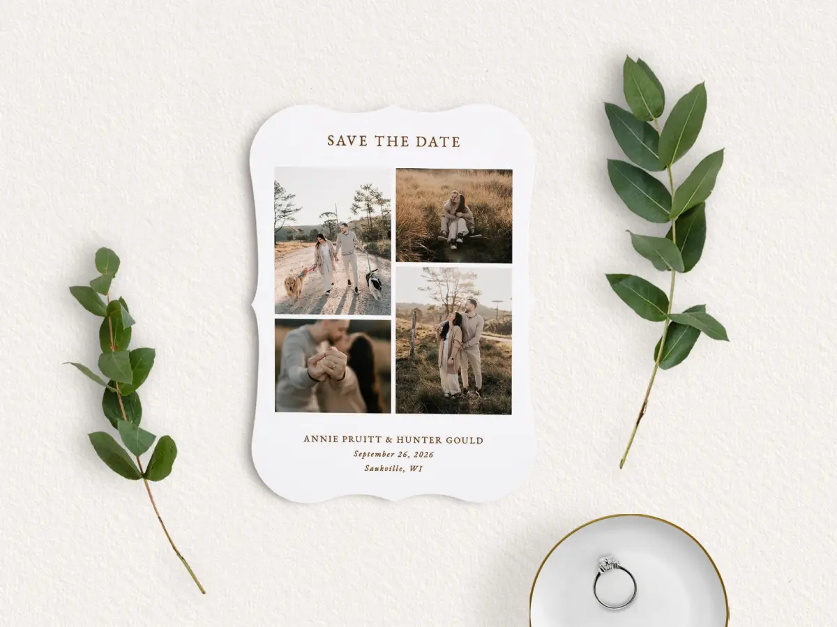 Save the Date Card with Optional Guest Addressing Service