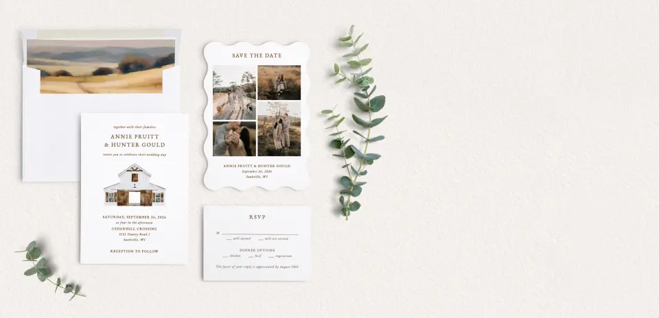 Front of Save the Date Card
