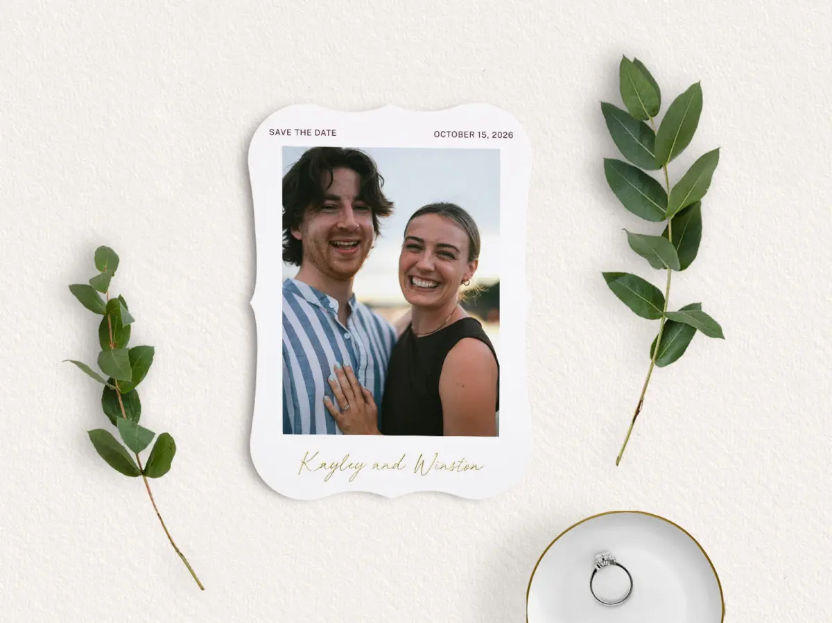 Save the Date Card with Optional Guest Addressing Service