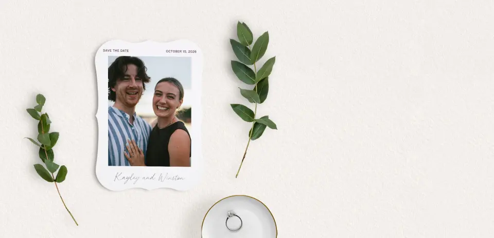 Save the Date Card with Optional Guest Addressing Service