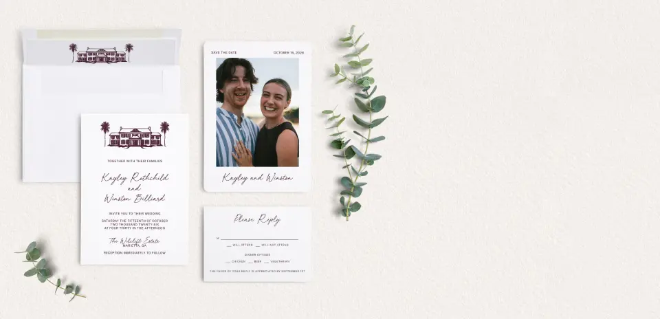 Front of Save the Date Card