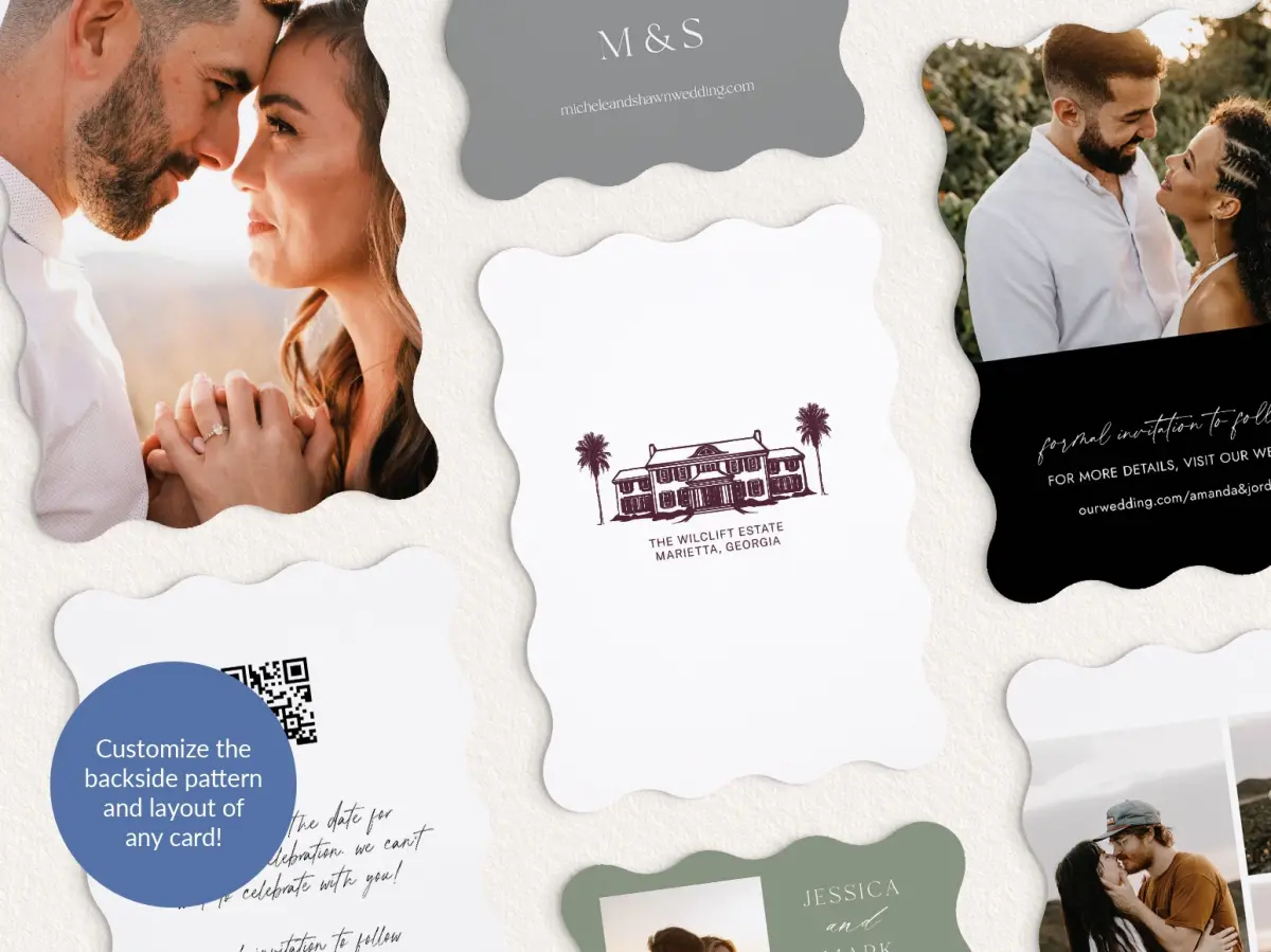 Back of Save the Date Card
