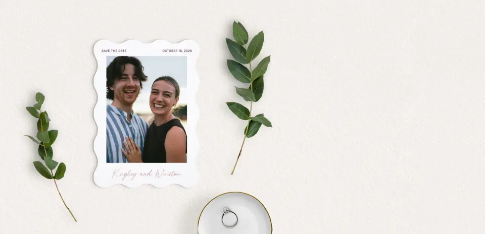 Save the Date Card with Optional Guest Addressing Service