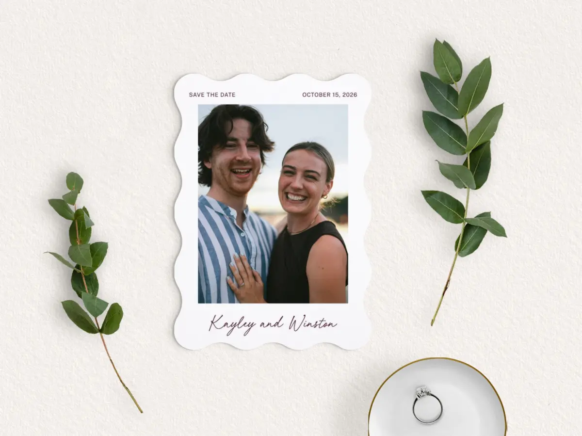 Save the Date Card with Optional Guest Addressing Service