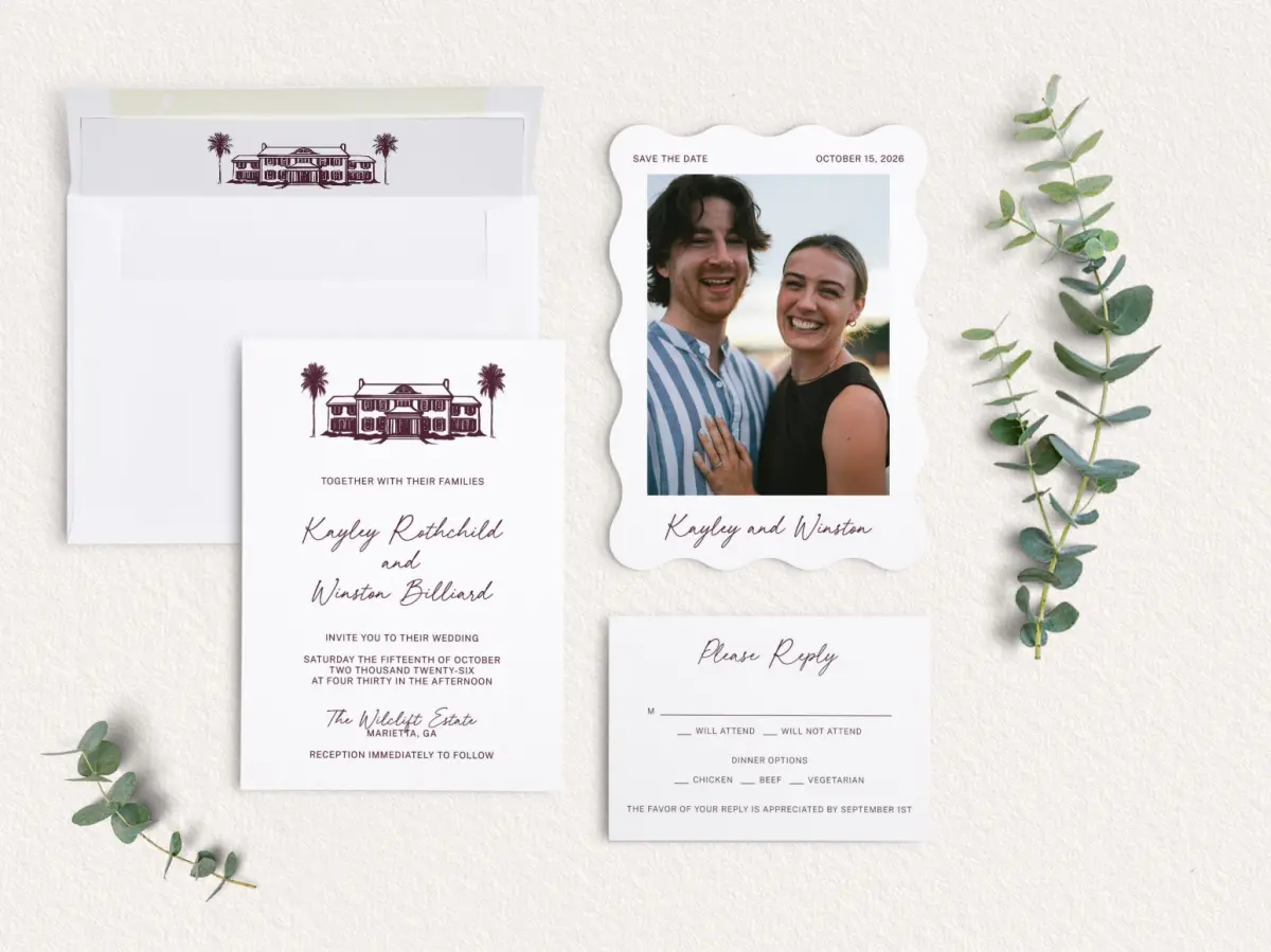 Front of Save the Date Card