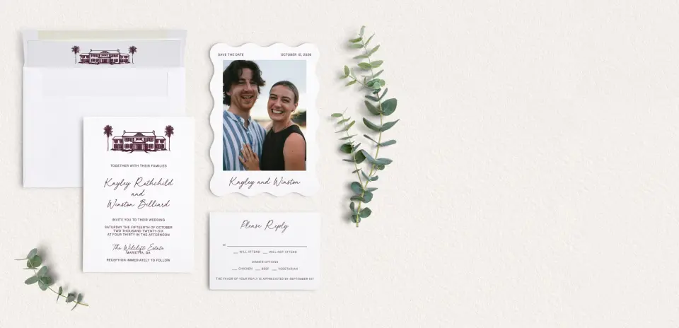 Front of Save the Date Card