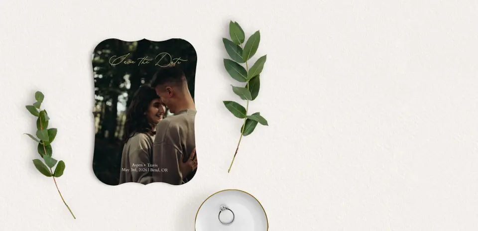Save the Date Card with Optional Guest Addressing Service