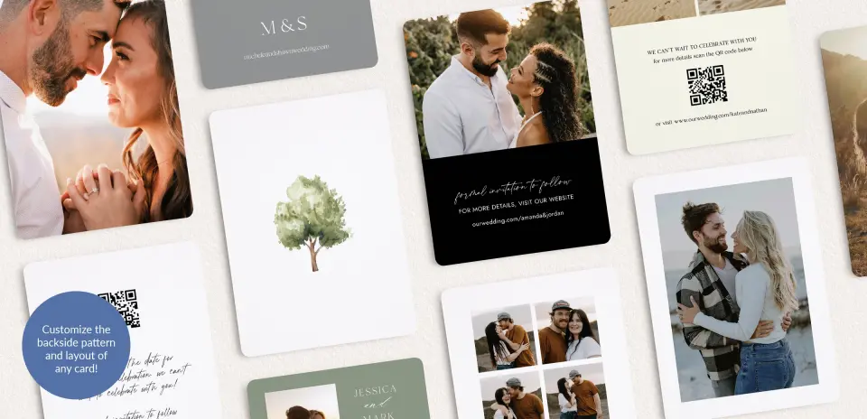 Back of Save the Date Card