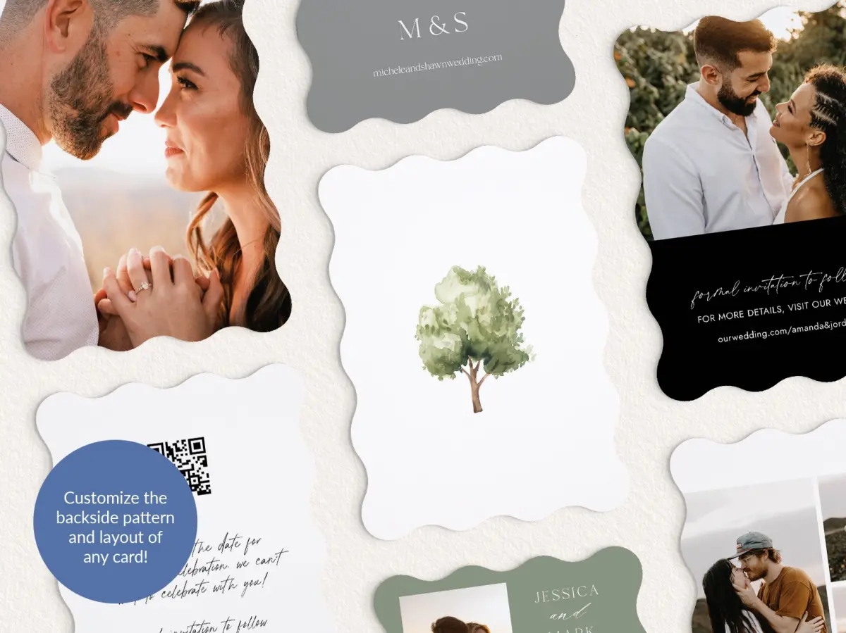 Back of Save the Date Card